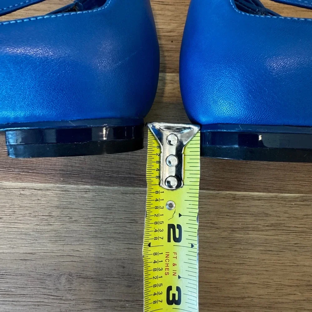 Maria‎ Sharapova by Cole Haan Women 8 B Blue Leather Ballet Flat Classic Chic